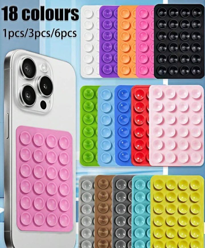 Support de téléphone portable à ventouse en silicone de couleur noire