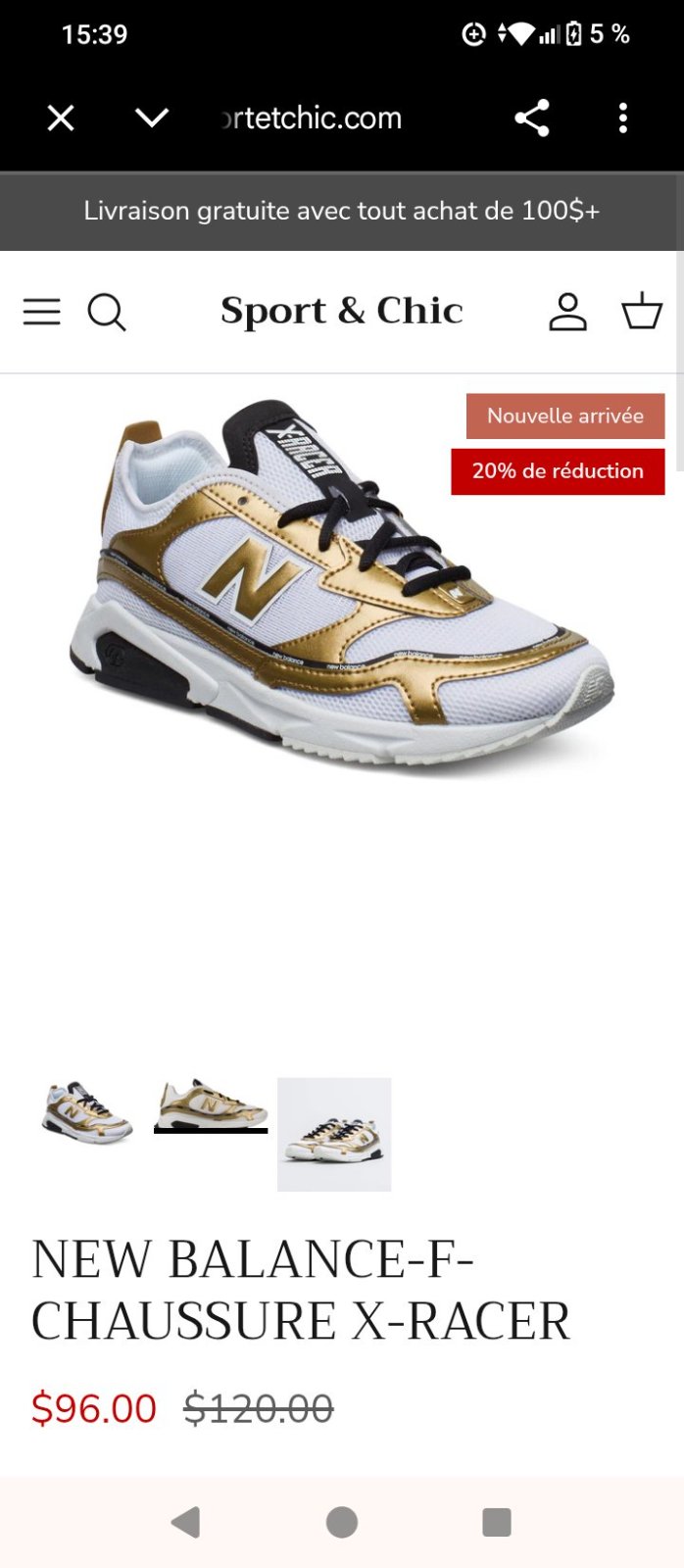 Baskets New Balance X-Racer pour femme arborent une empeigne blanche en mesh avec des détails métalliques dorés accrocheurs