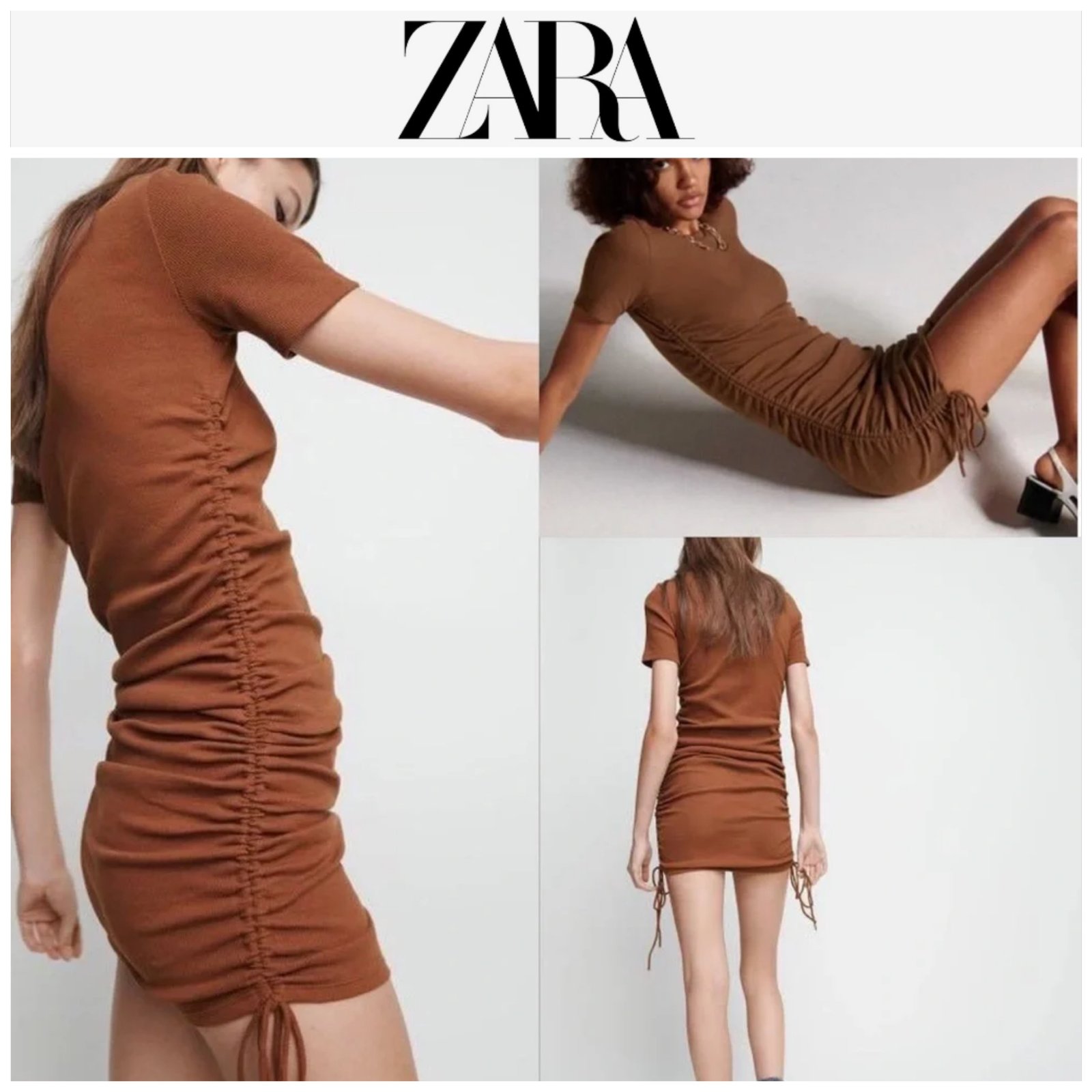Robe marron zara