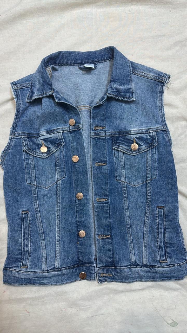 Veste en jean sans manches 