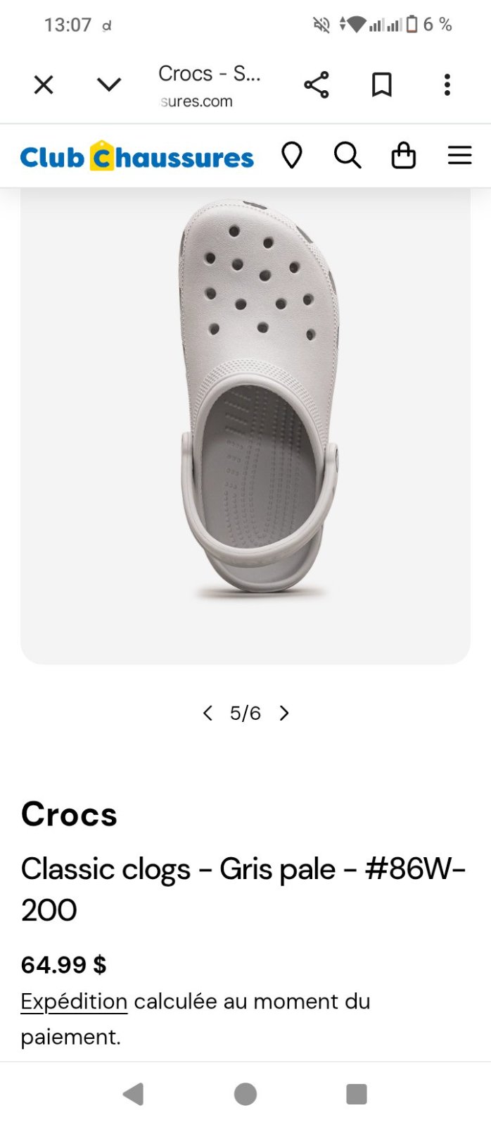 Classic clogs - Gris pale - #86W-200