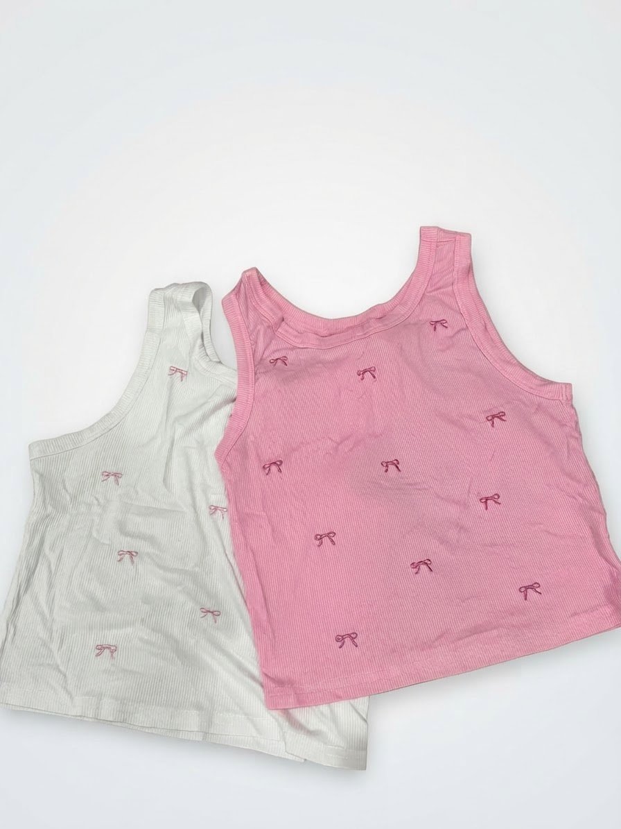 Deux corps tops rose et blanc