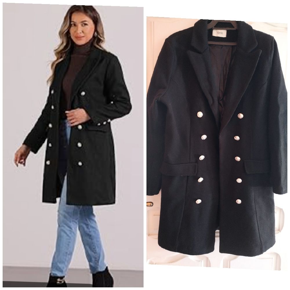 Manteau blazer خفيف و يدفي noir 