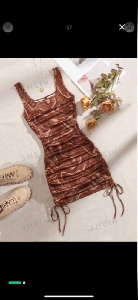 Robe marbré shein