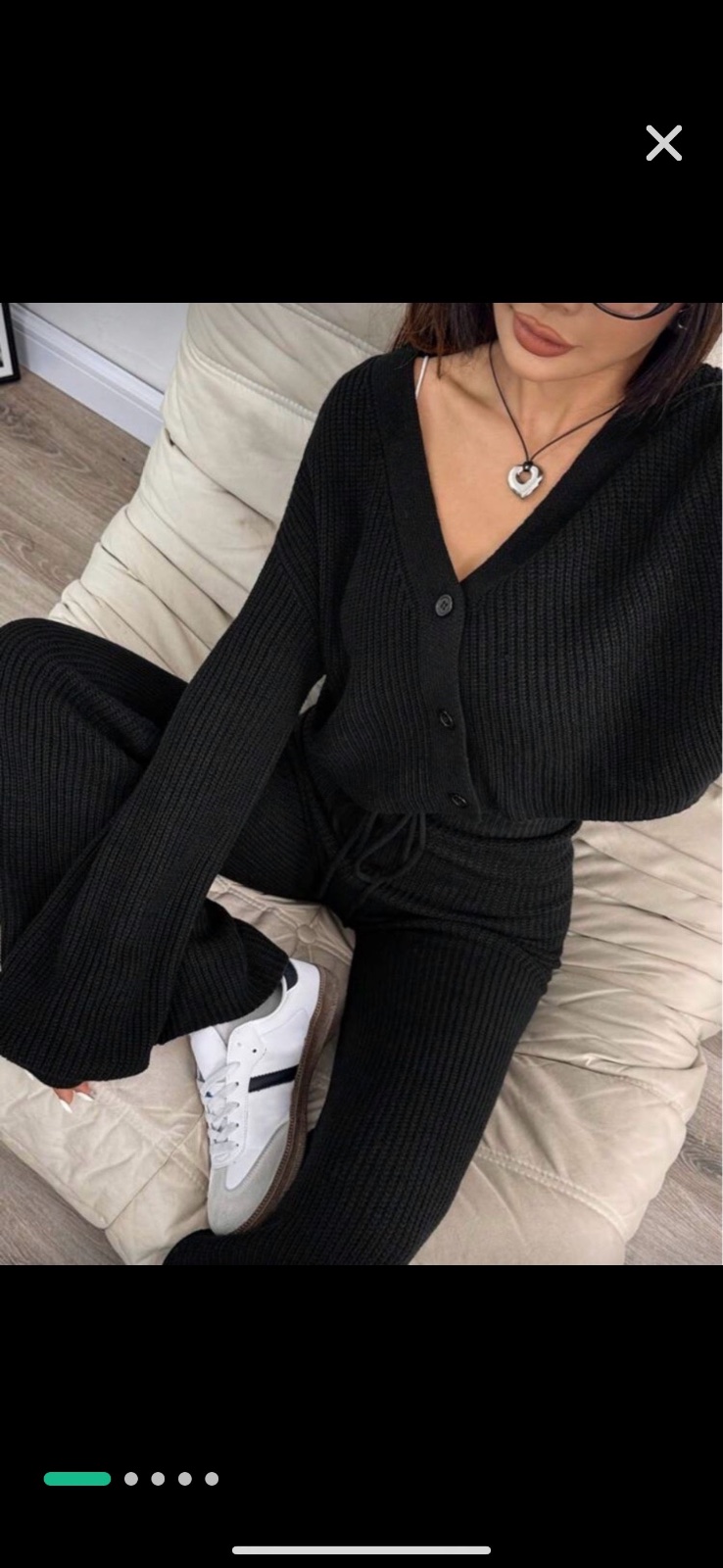 Black woolen set shein