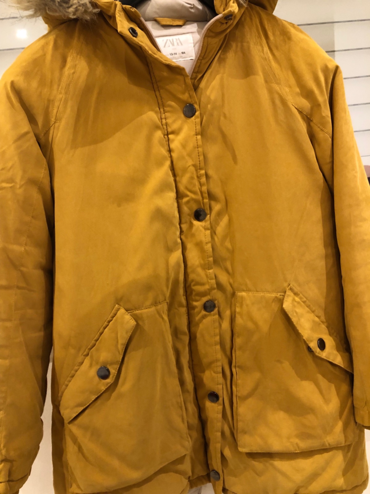 Manteau jaune zara kids 