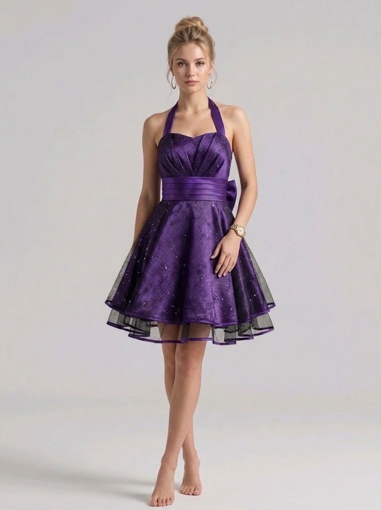 Robe de soirée / bal violette Jump Apparel – T.3/4 (XS/S)
