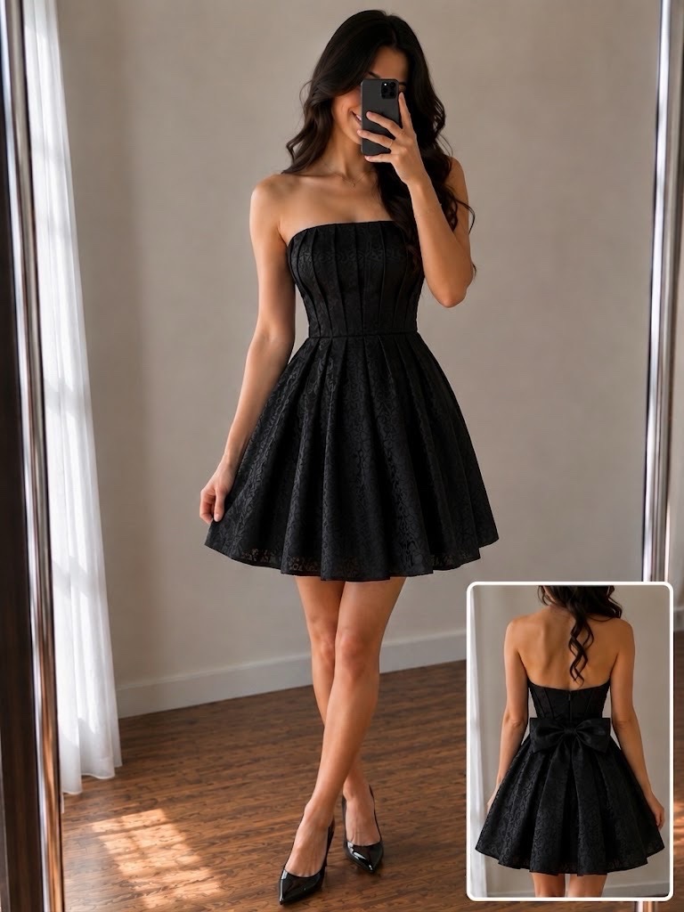 Robe corset noir Forever 21 chic et élégante