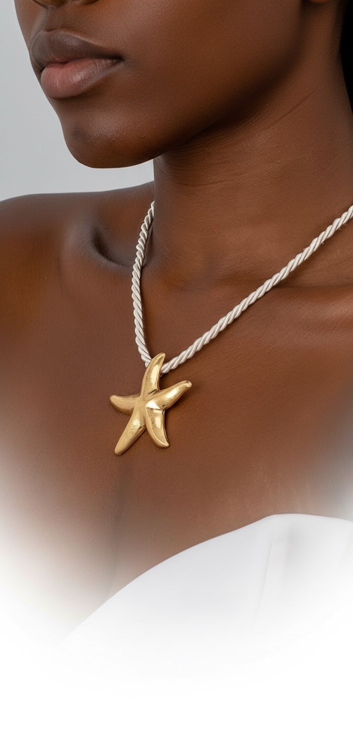 Collier pendentif étoile de mer 