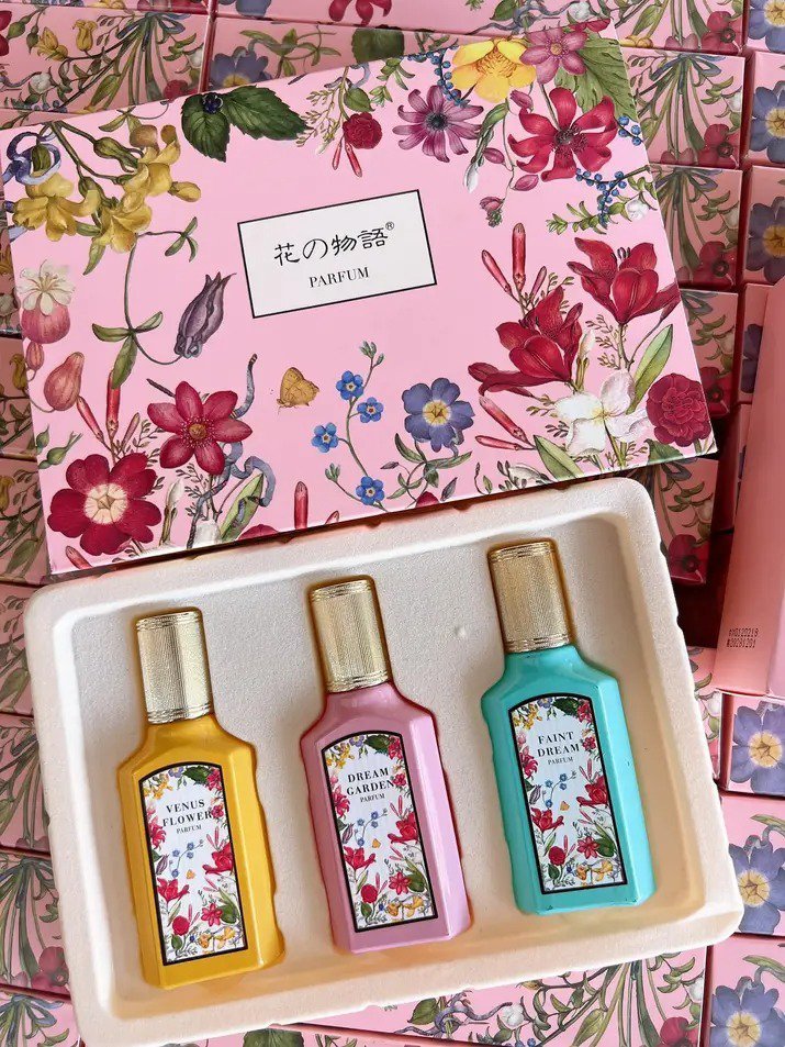 Coffret 3 Mini Parfums Floraux (Idée Cadeau / Neuf)