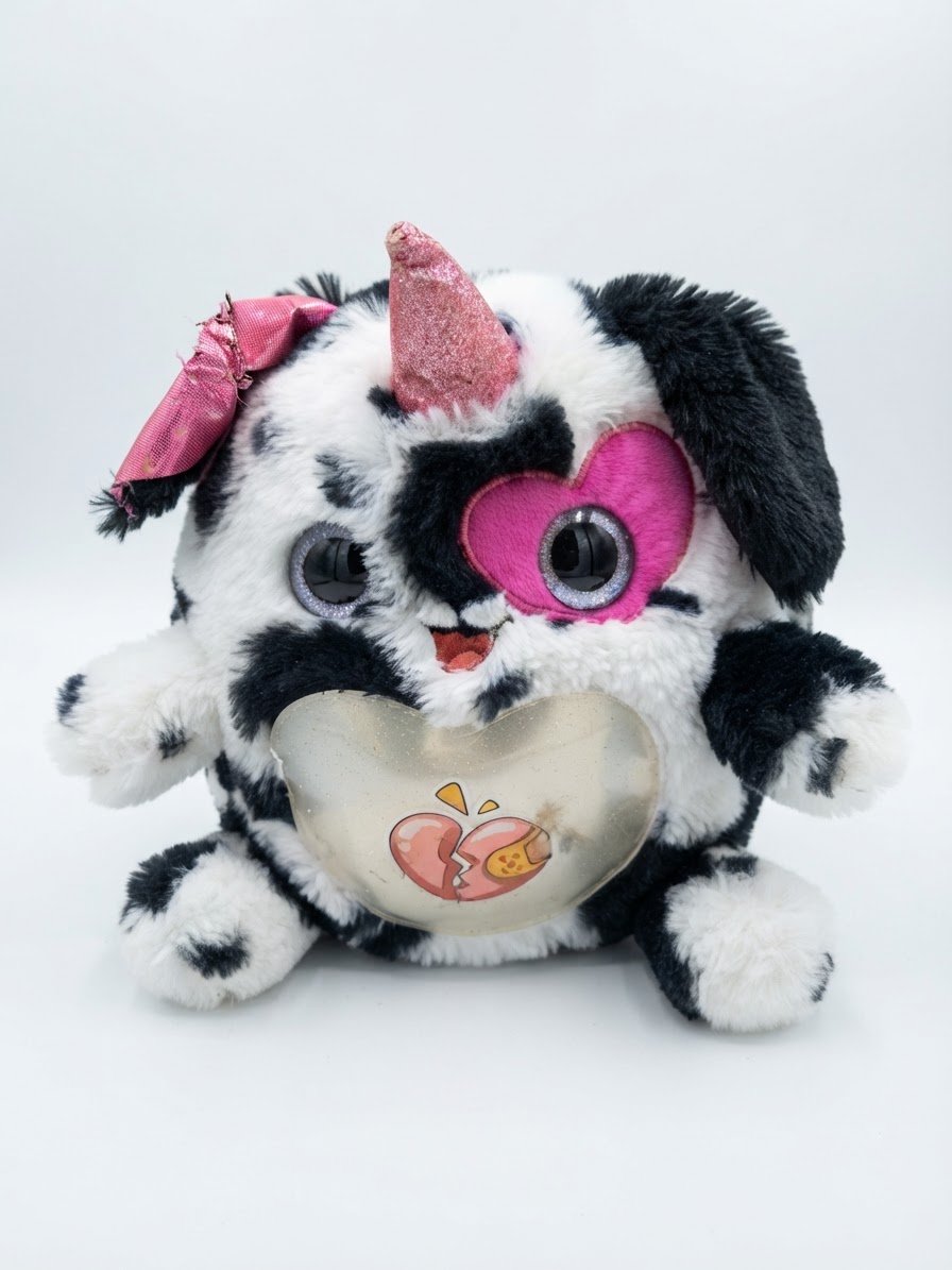🐶🖤🤍 Peluche ZURU Rainbocorns – Black & White Dog with Wings 🪽✨