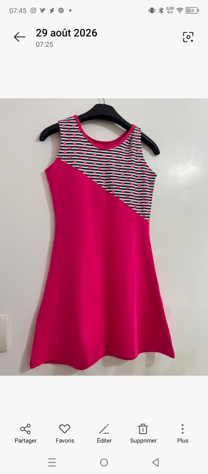 Robe mailot rose
