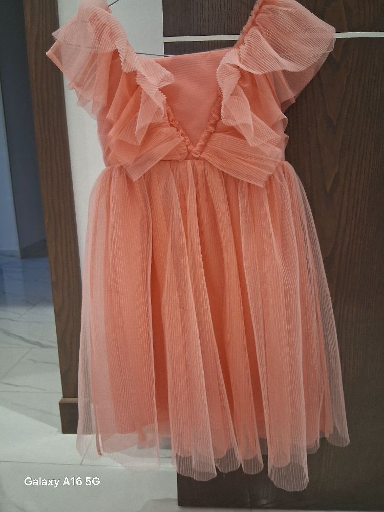 Robe fillette corail 