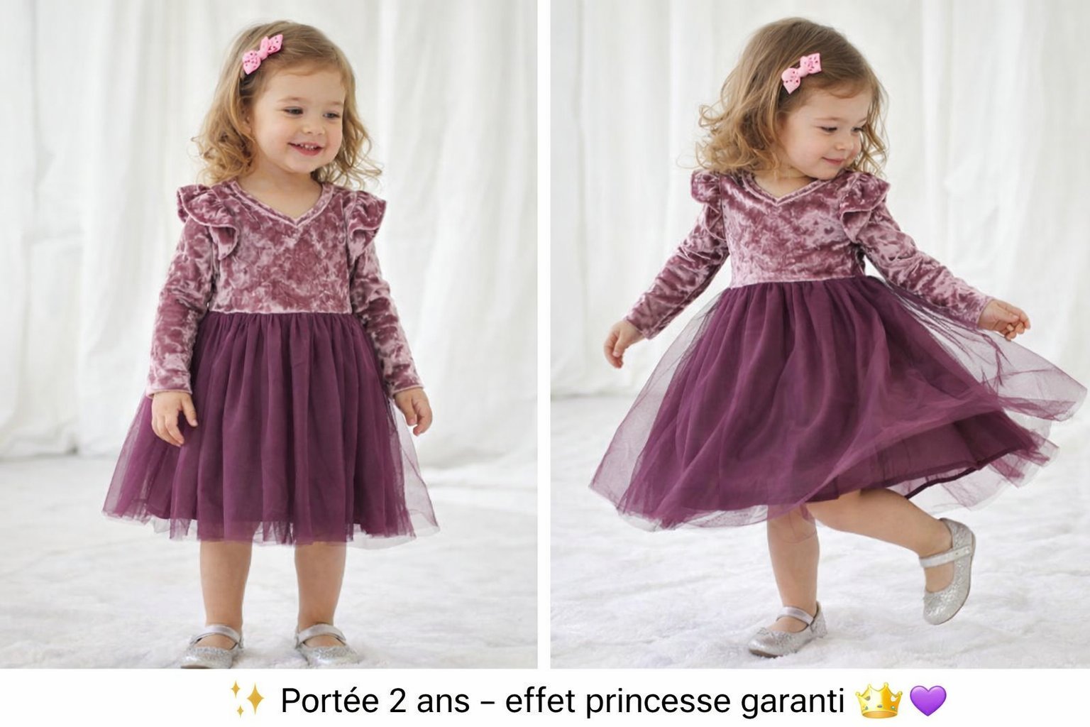 💜✨ Robe princesse velours & tulle ✨💜