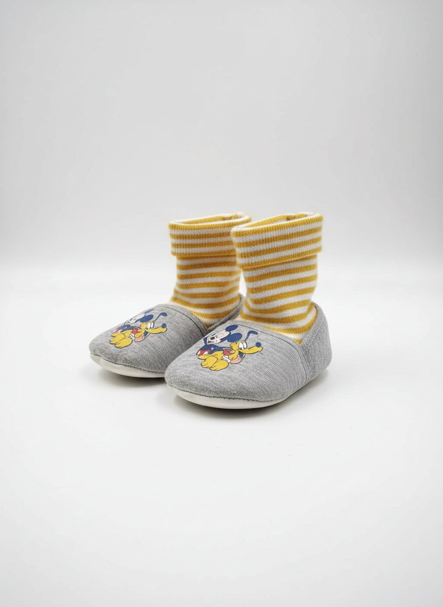 ✨👶 Pantoufles bébé LC Waikiki Mickey et Pluto – Pointure 18 👶✨