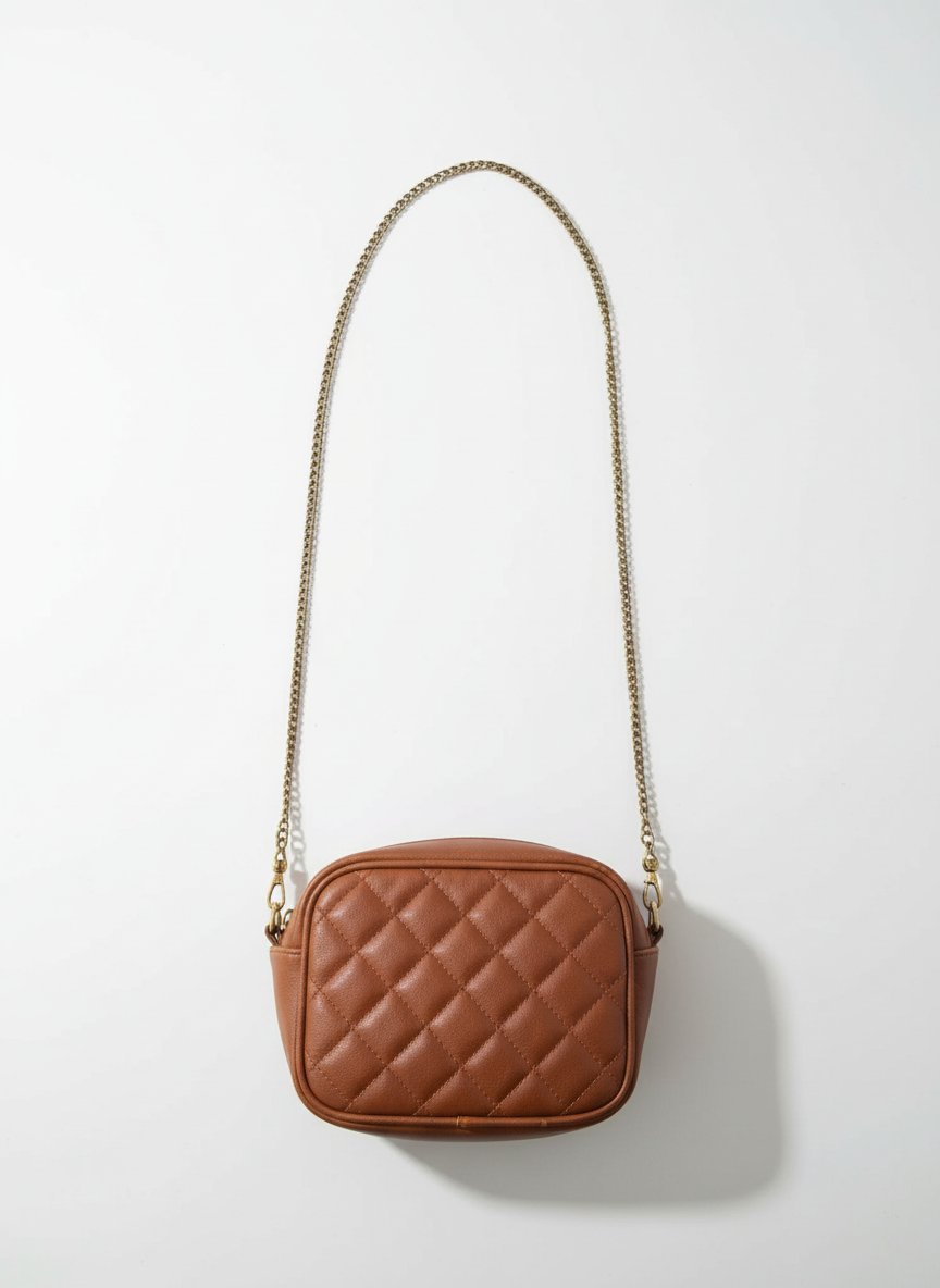 🤎 Sac bandoulière matelassé cuir véritable Made in Italy