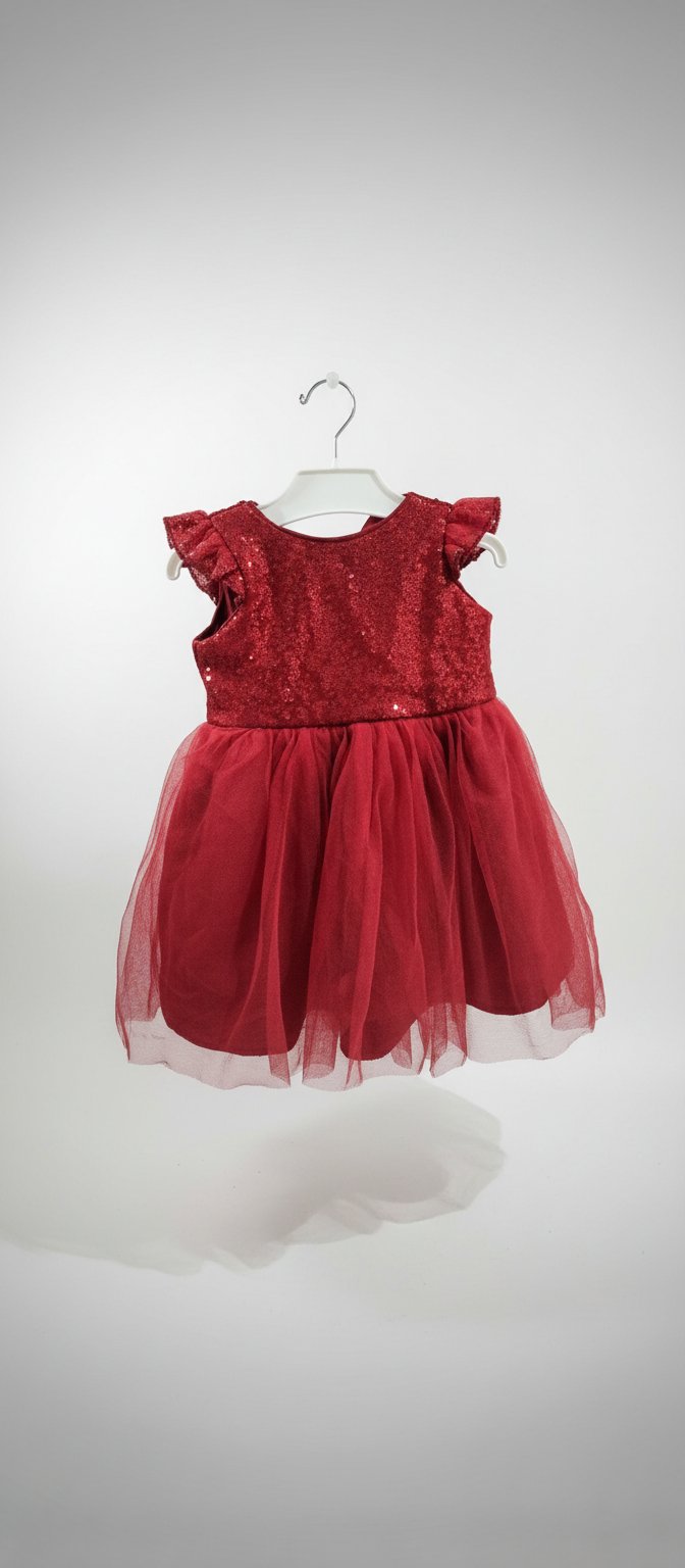 ✨ Robe princesse rouge 👗💖 sequins + tulle 🔥 parfaite pour occasions 🎉 petit prix 💰