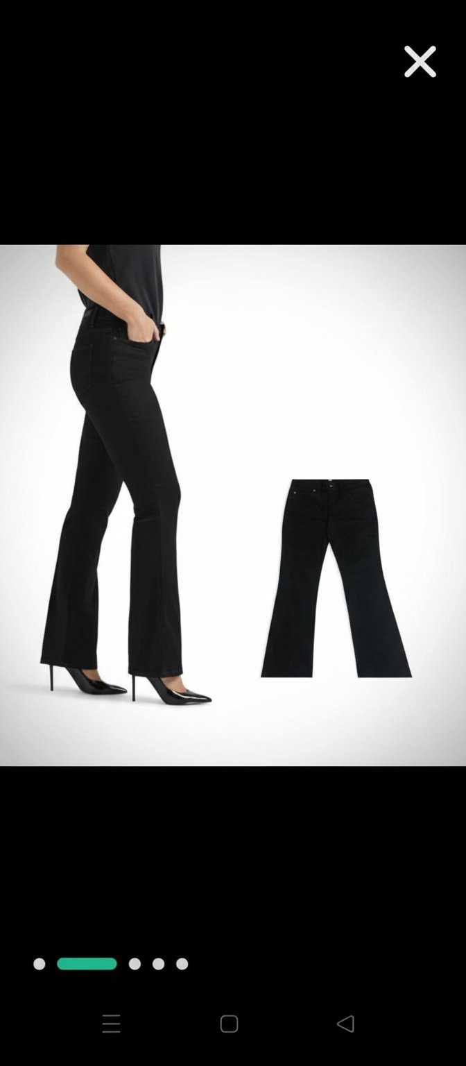 📣 Jean Femme Lee Riders 👖 ✨ Taille Haute • Denim Noir • Coupe Évasée • Bootcut✨