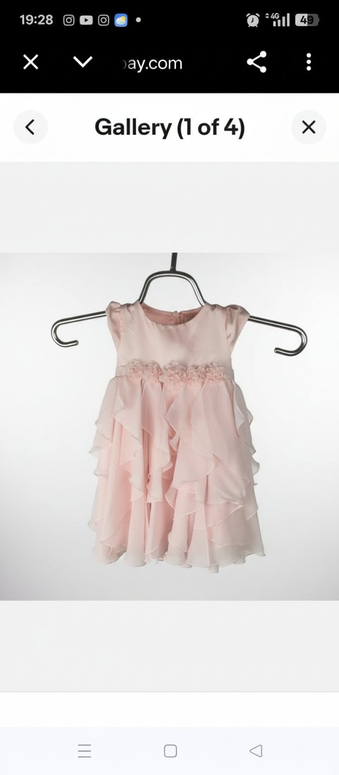 🌸 Catherine Malandrino Baby – Robe cérémonie rose 0-3 mois élégante 👶✨