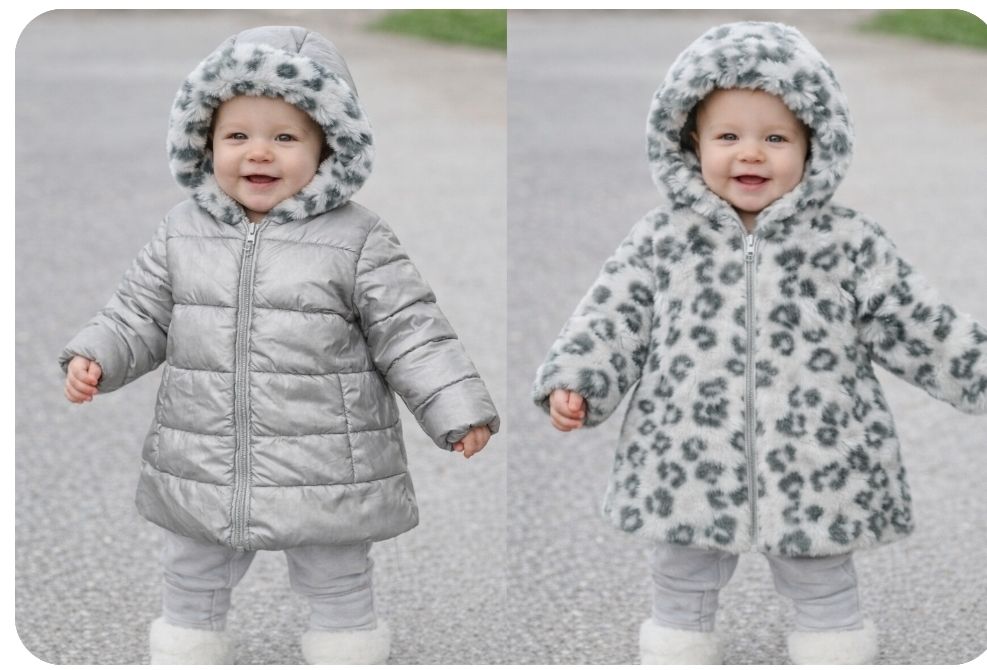    🔥🧥✨ Manteau bébé fille DOUBLE FACE 👶 12–18 mois