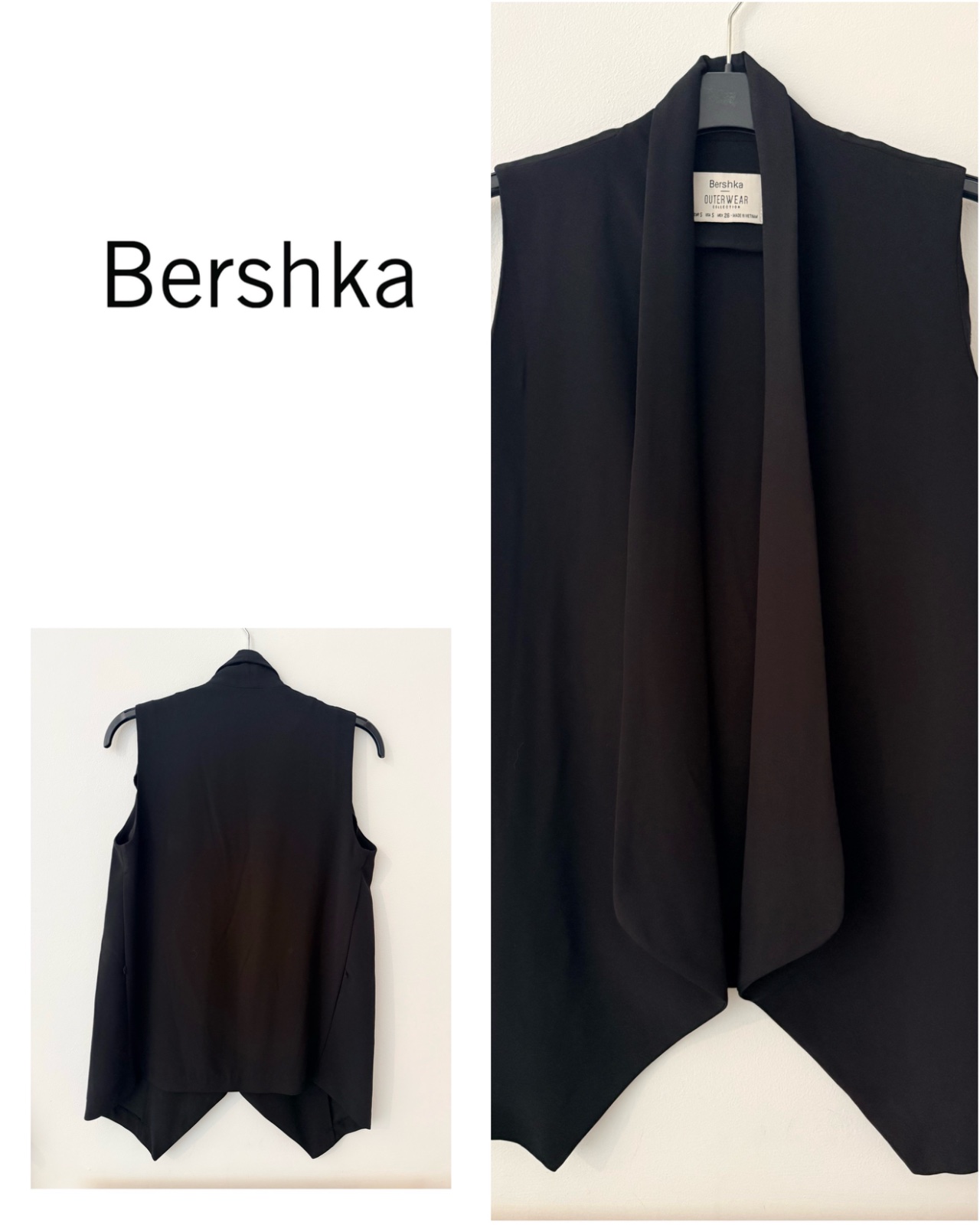 Sur-chemise noire bershka