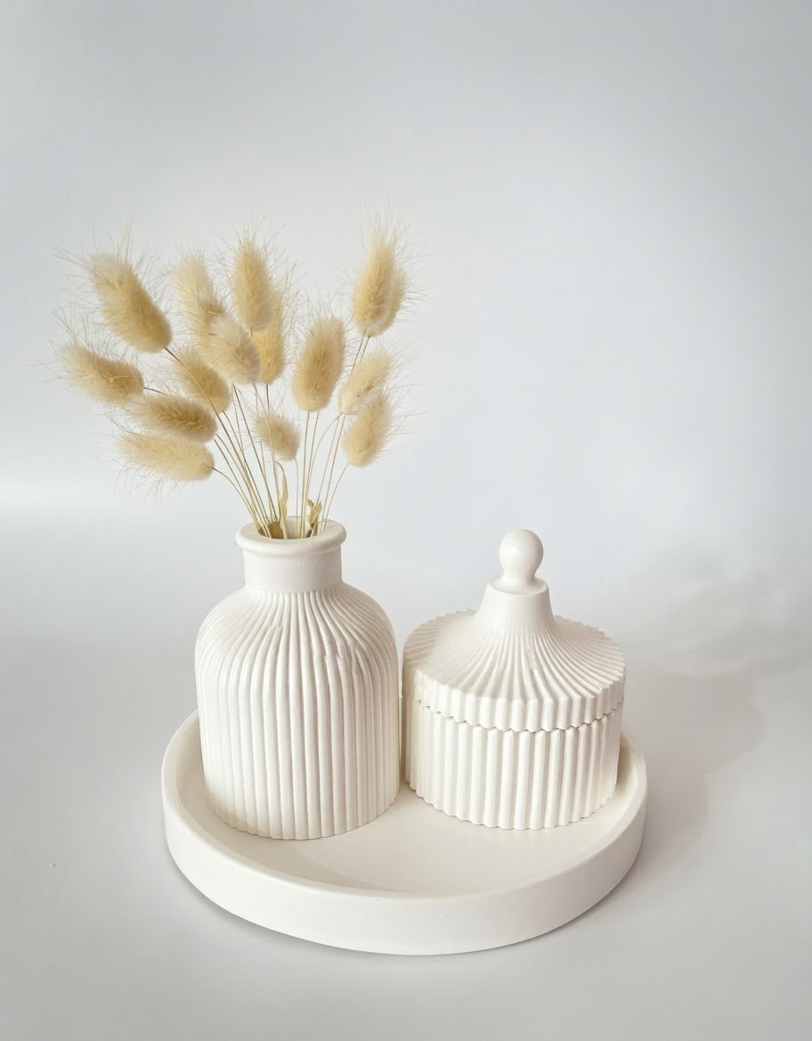 Set blanc pour decoration design moderne/concrète 