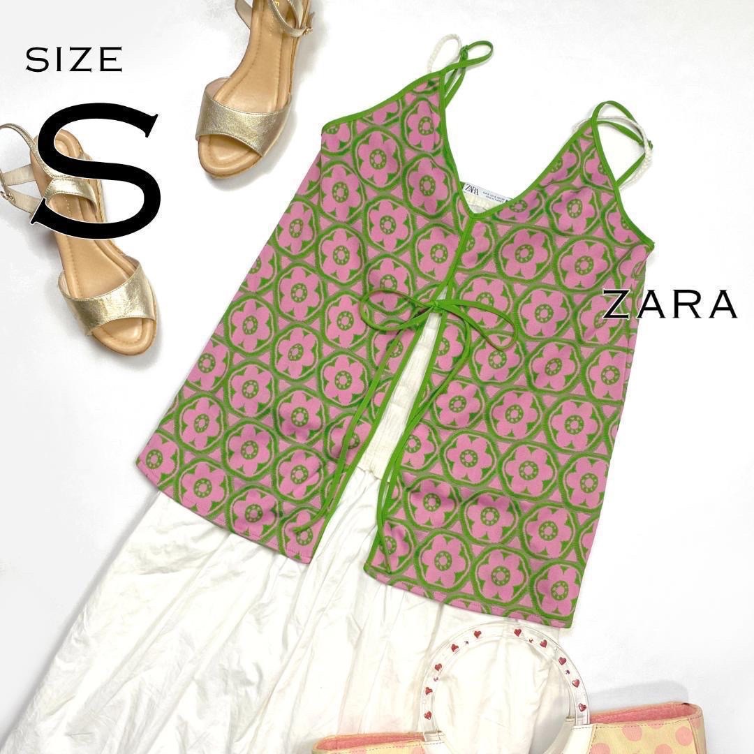ZARA – Haut à fleurs rose et vert