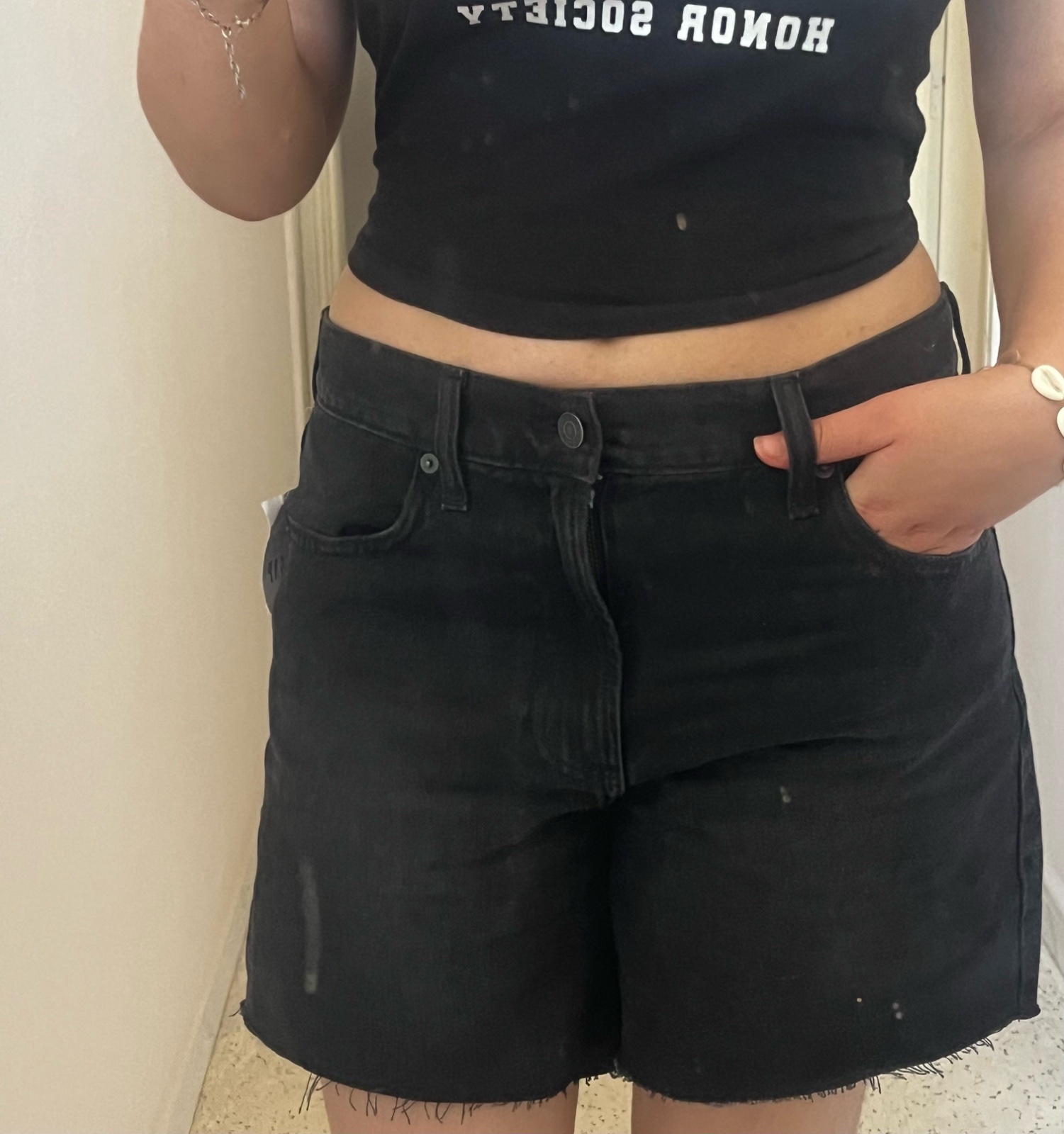 GAP LOOSE - Short en jean - black