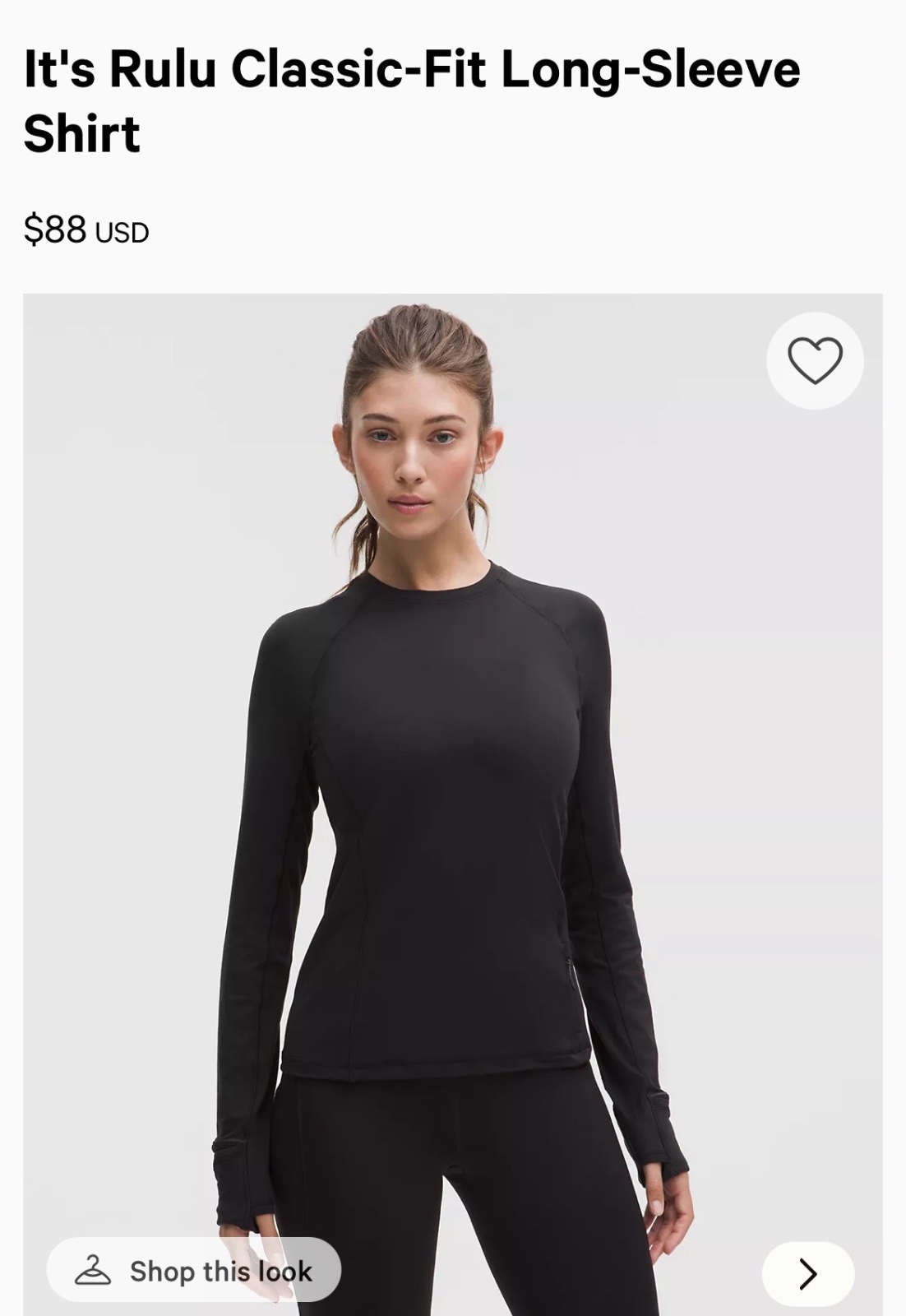 Haut à manches longues "It's Rulu Classic-Fit" de la marque lululemon