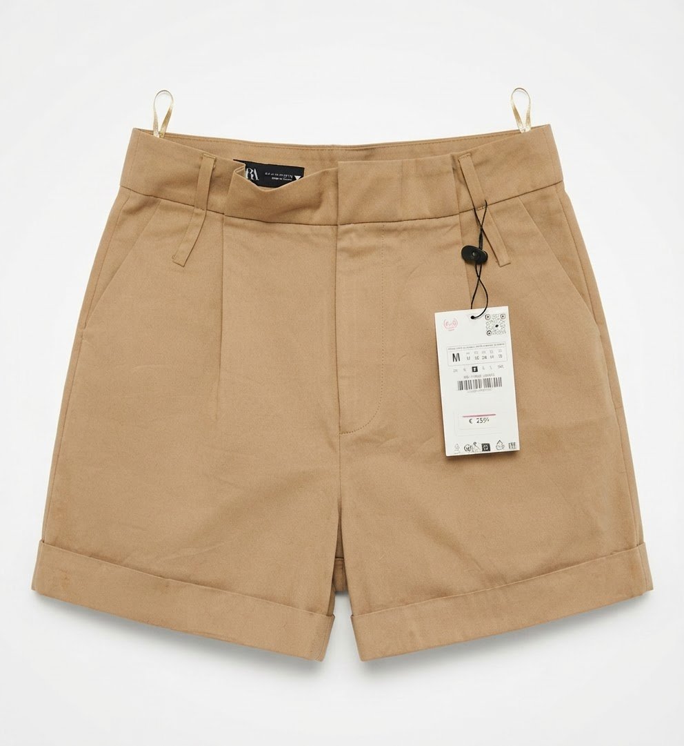Short zara beige camel