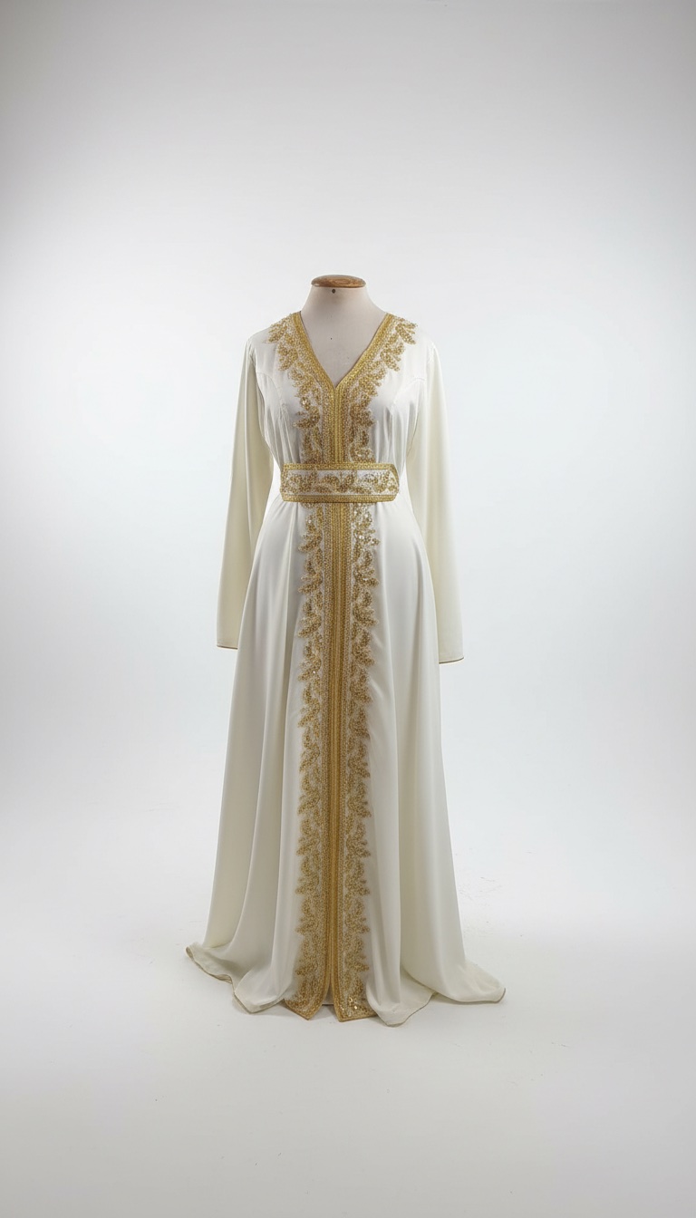 Caftan soiree blanc