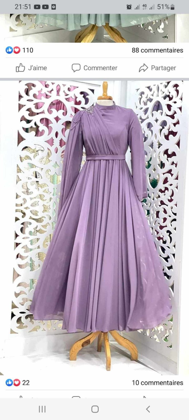 Robe soirée pour femme voilée 