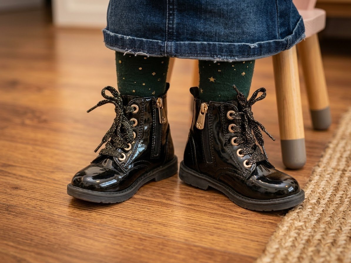 Bottines vernies noir pour fille, pointure 22 de la marque Kiabi