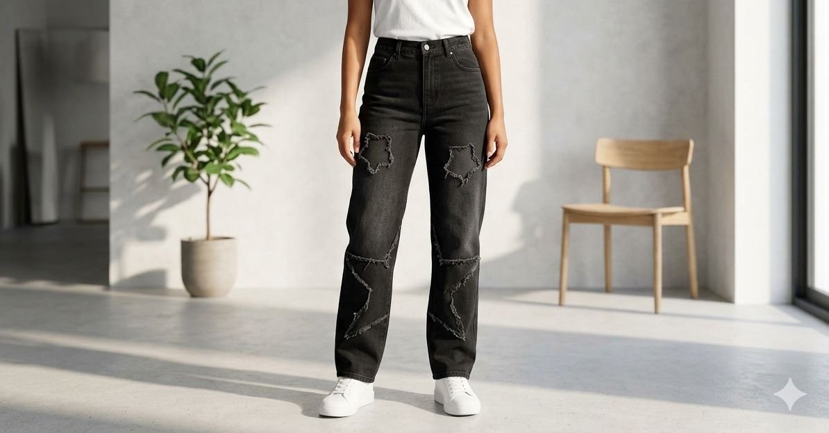 Pentalon noir jeans 