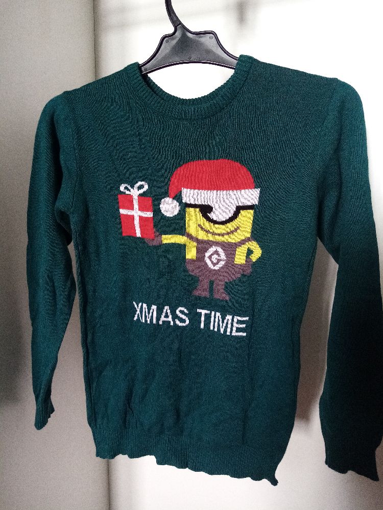 Pull garçon vert minions 8ans