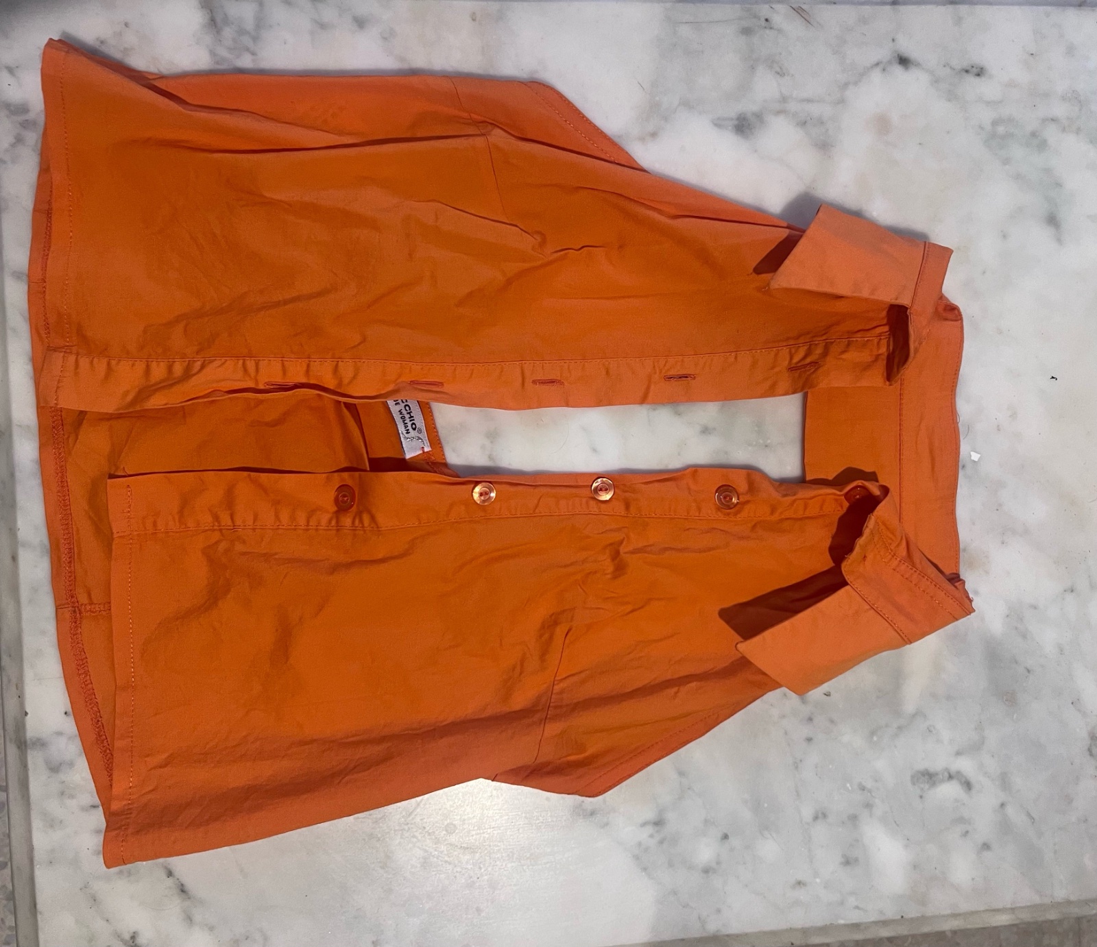 Chemise orange dos nu