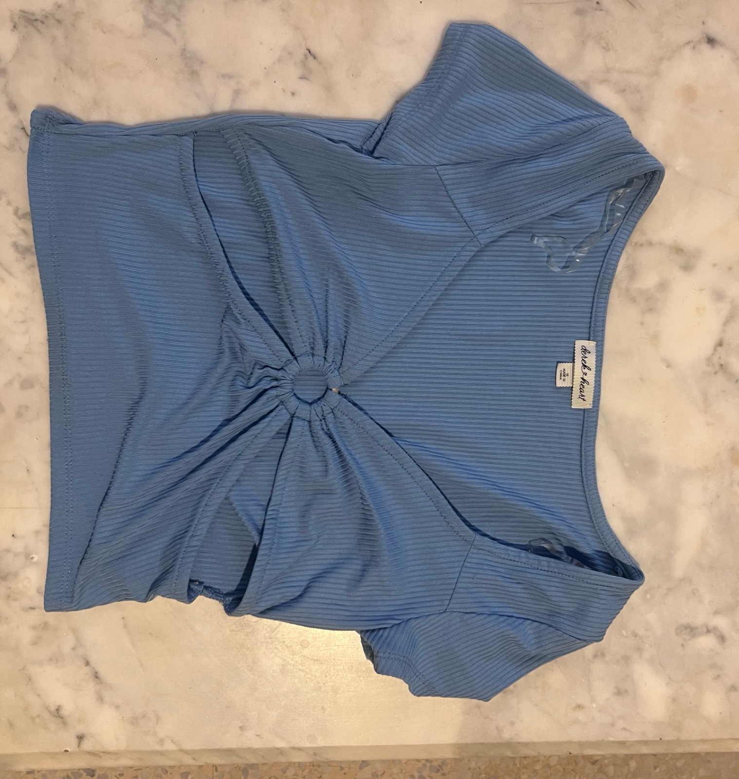 Pull cut out bleu