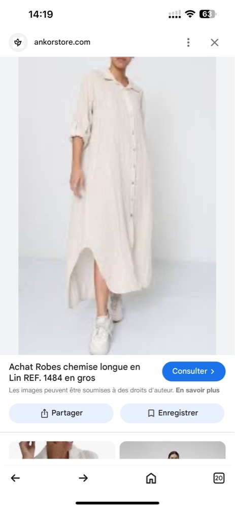 Tell robe chemise