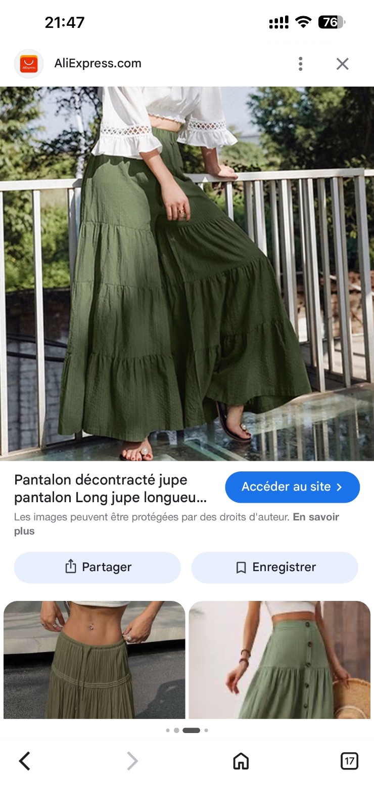 Pantalon decontracté jupe