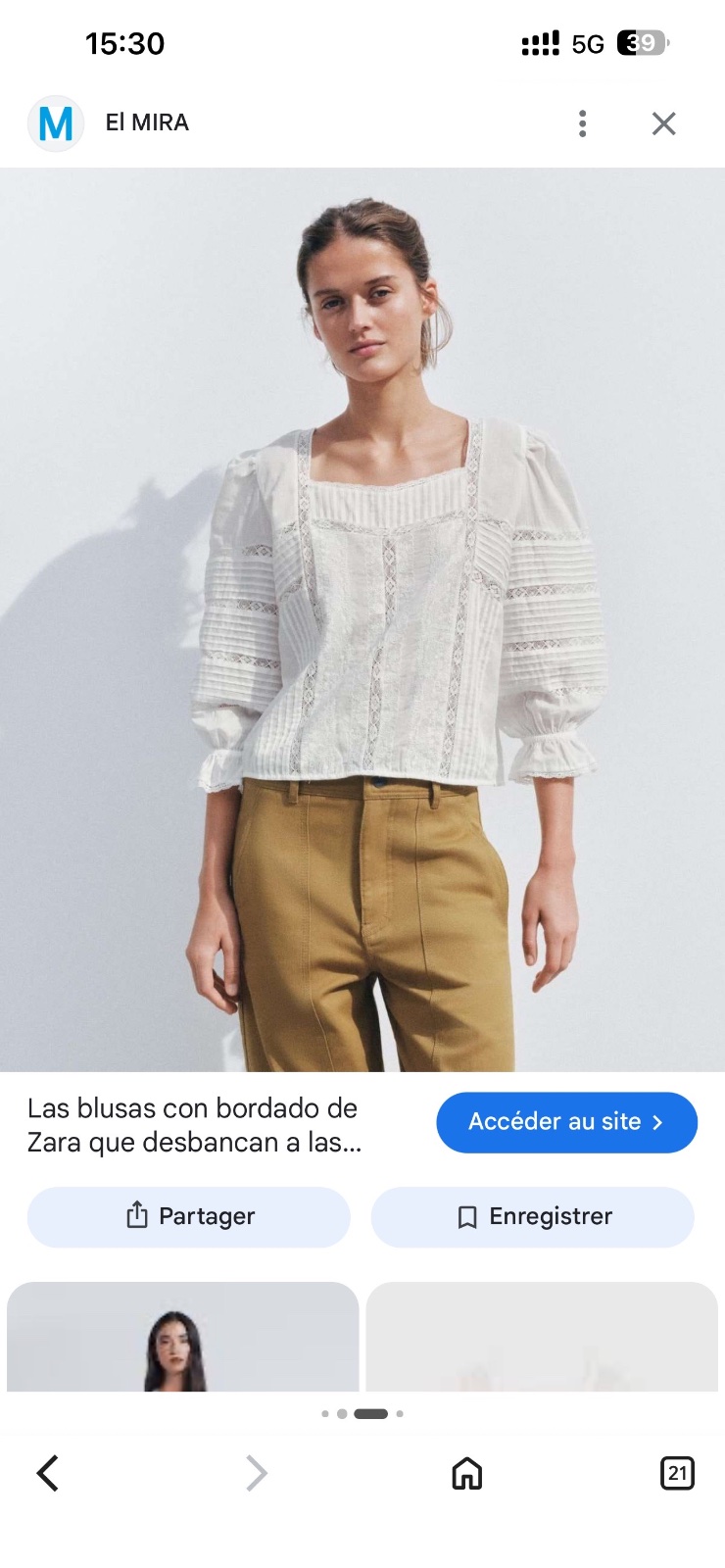 Zara brodde blousr