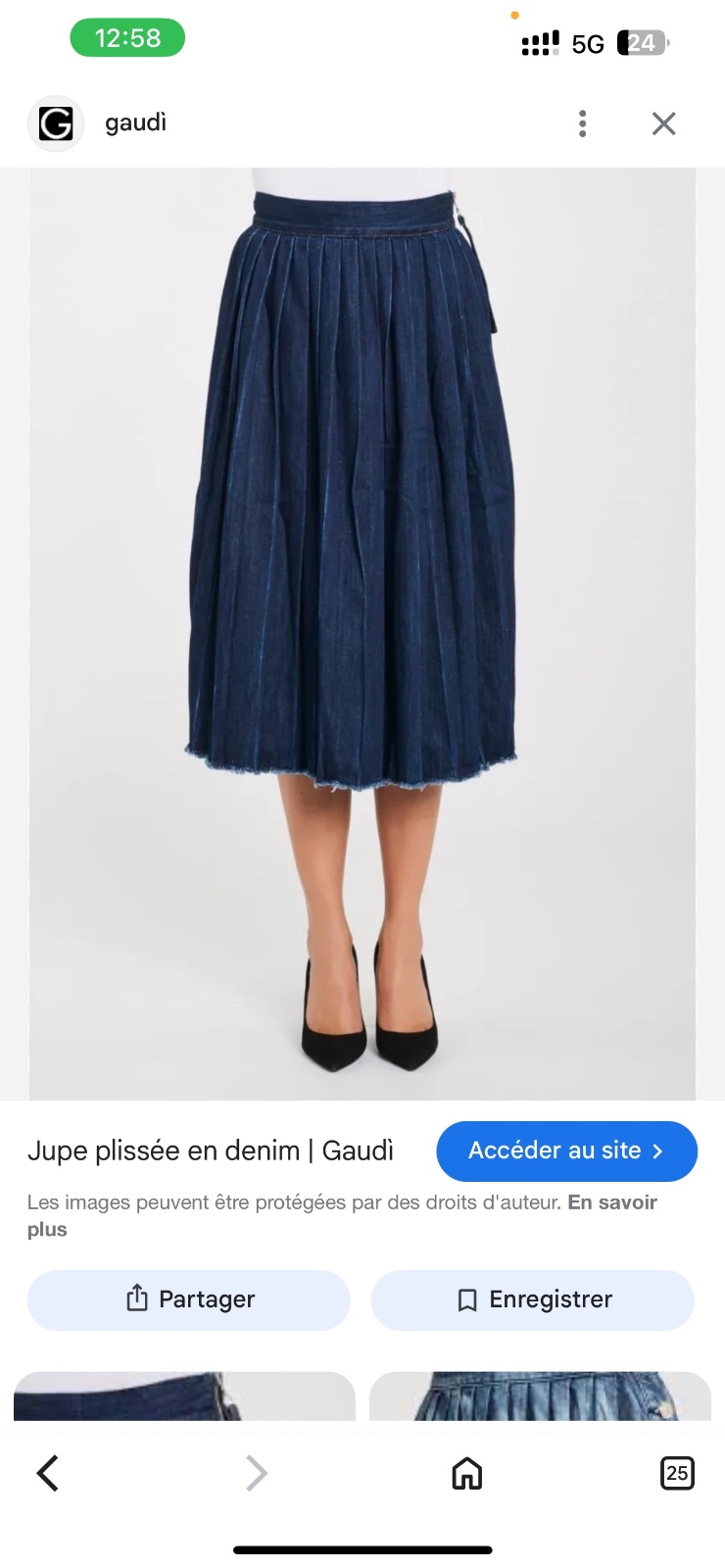 Denim plisse