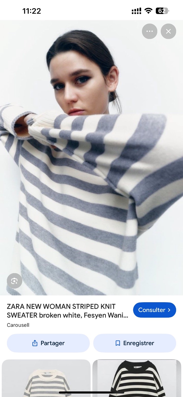 Zara gris et blanc casse