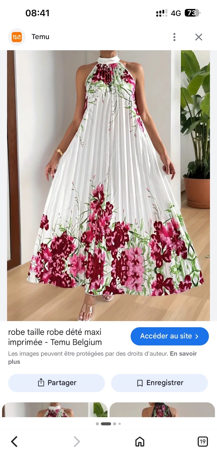 Robe floral plisse