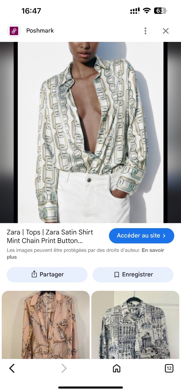 Zara  motif chaine