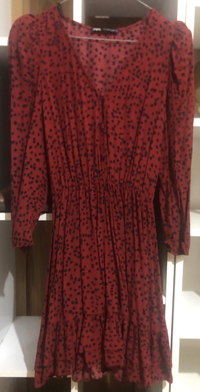 Mini robe rouge et noire Zara taille 36