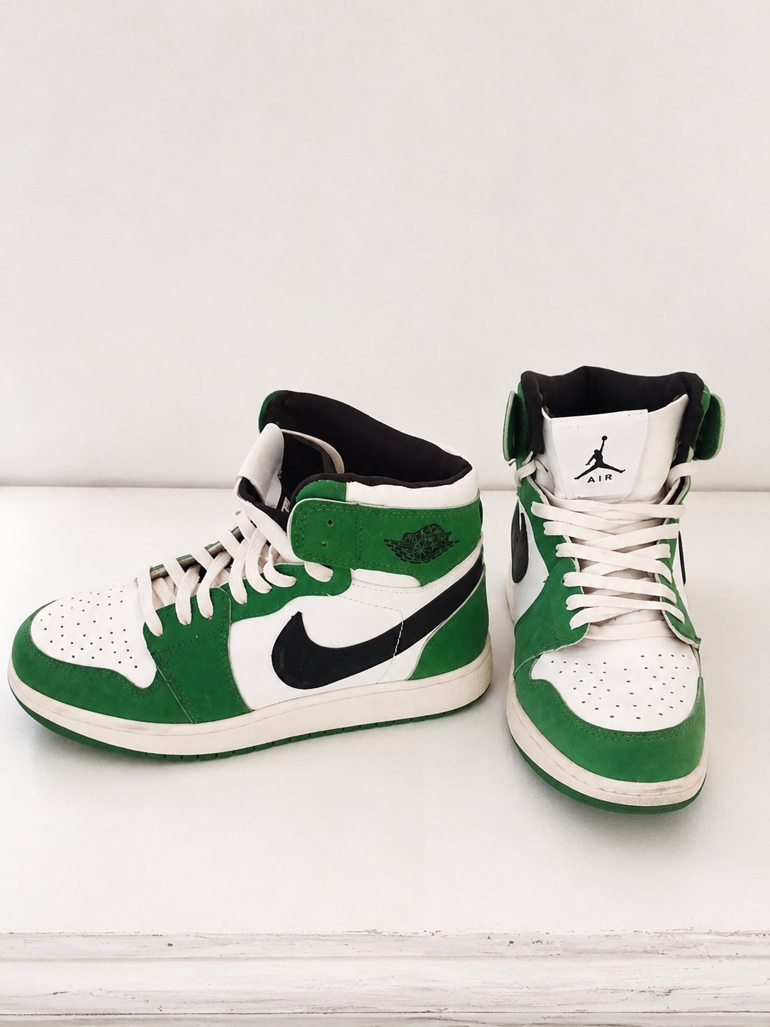 Basket style Jordan vert et blanc