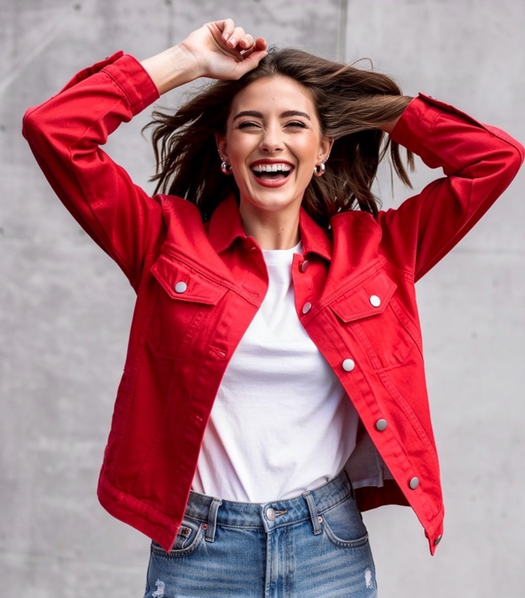 Veste Jean Rouge 