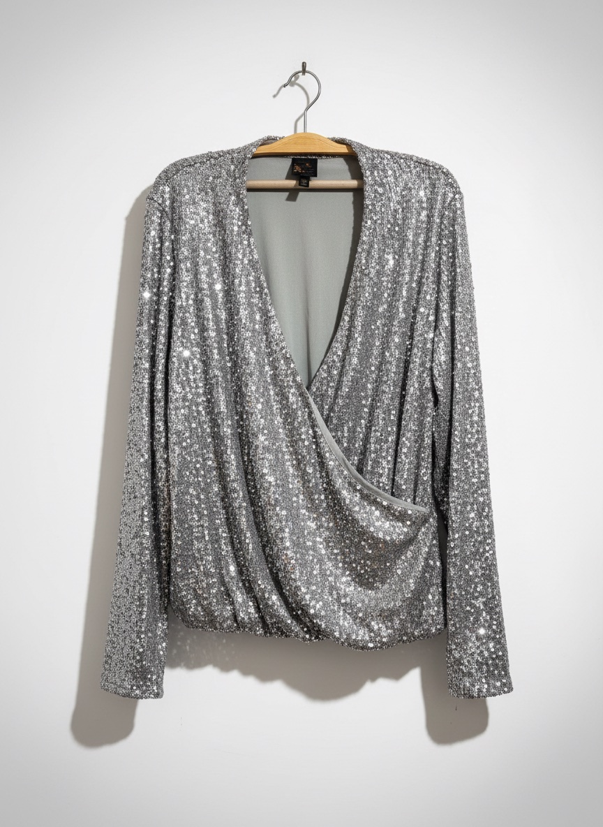 Pull soirée en argent