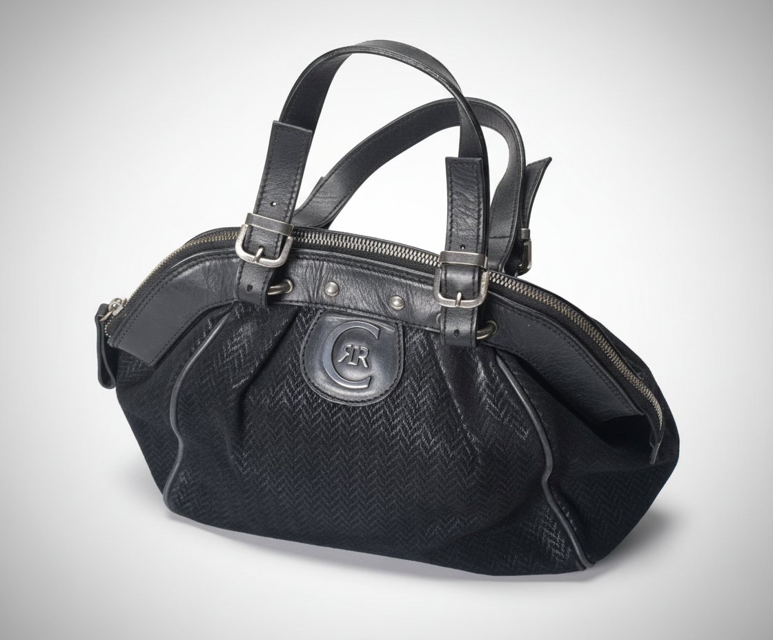 Sac cerruti noir en daim.