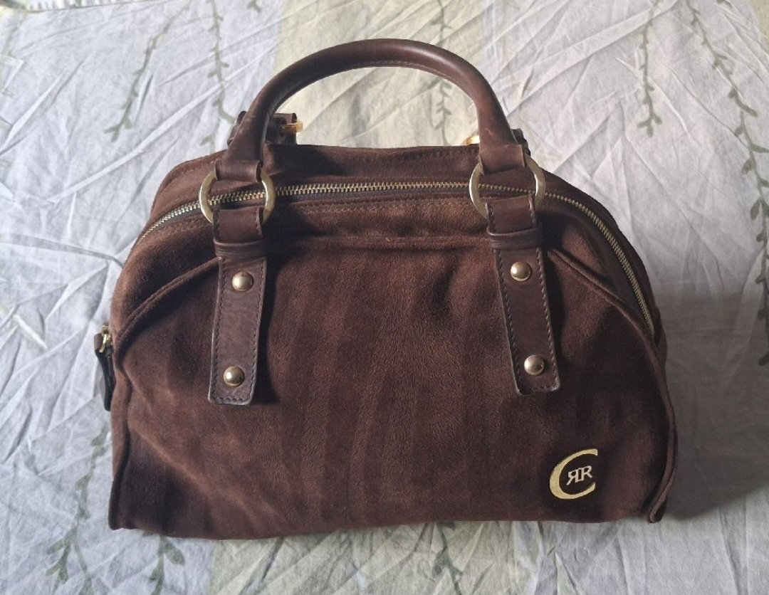 Sac cerruti en daim marron 